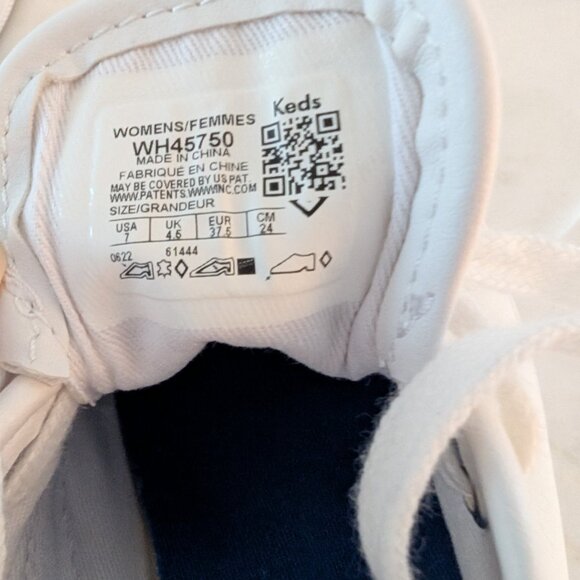 Keds Champion Leather Lace Up - White - Size 7 - Picture 4 of 4